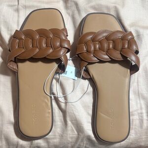 Torrid Tan Braided Slide Sandals